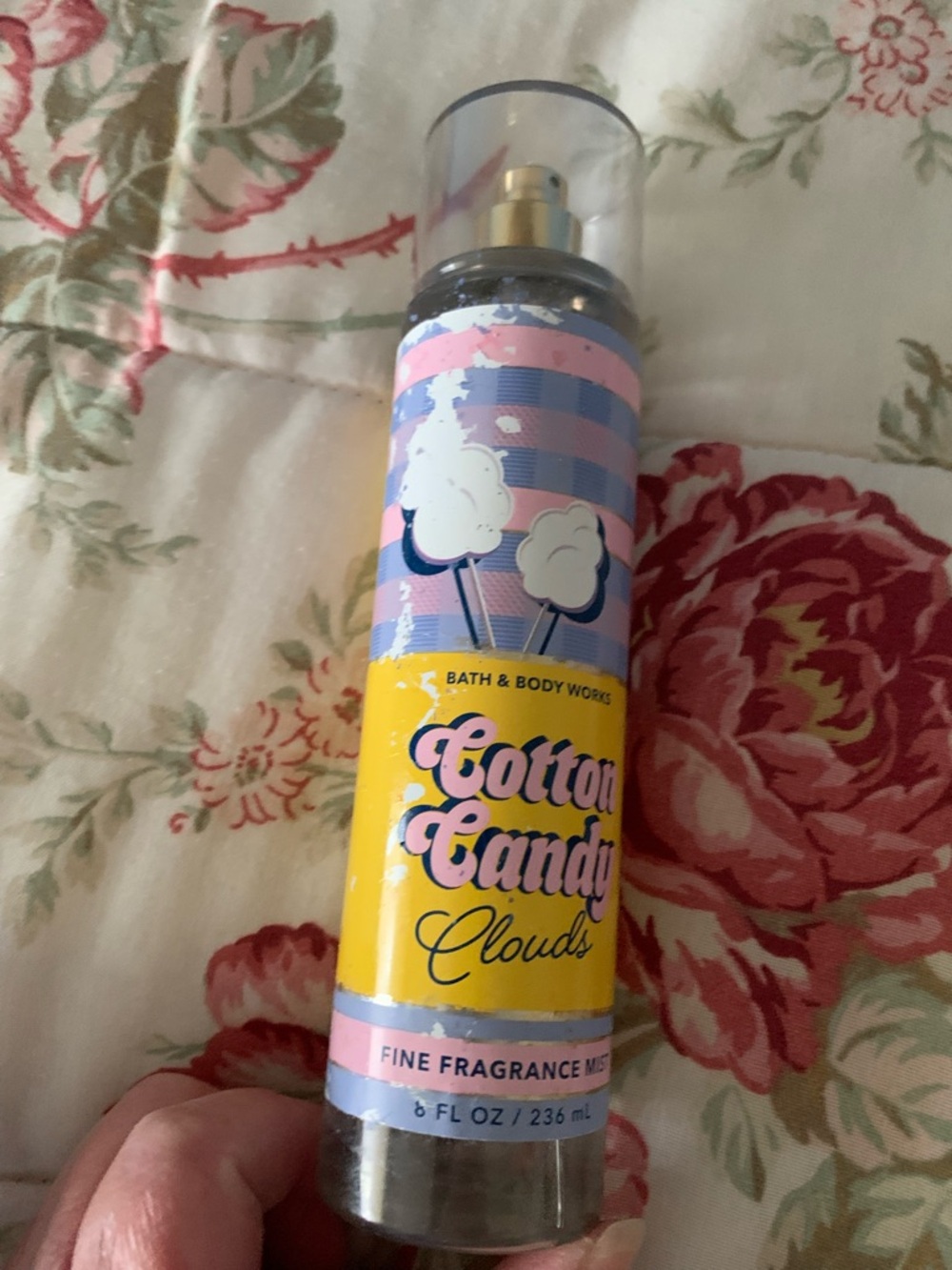 Bath & Body Works Cotton Candy Clouds Fine Fragrance Mist - Yellow & Pink - Picture 2 of 4